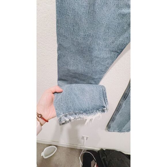 Agolde Mia Mid-Rise Distressed Straight-Leg Jeans 25” - Picture 14 of 14
